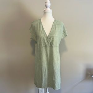 Eileen Fisher Seaglass Wrap Light knit Dress Small